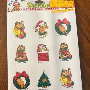 Vintage Garfield Christmas Stickers